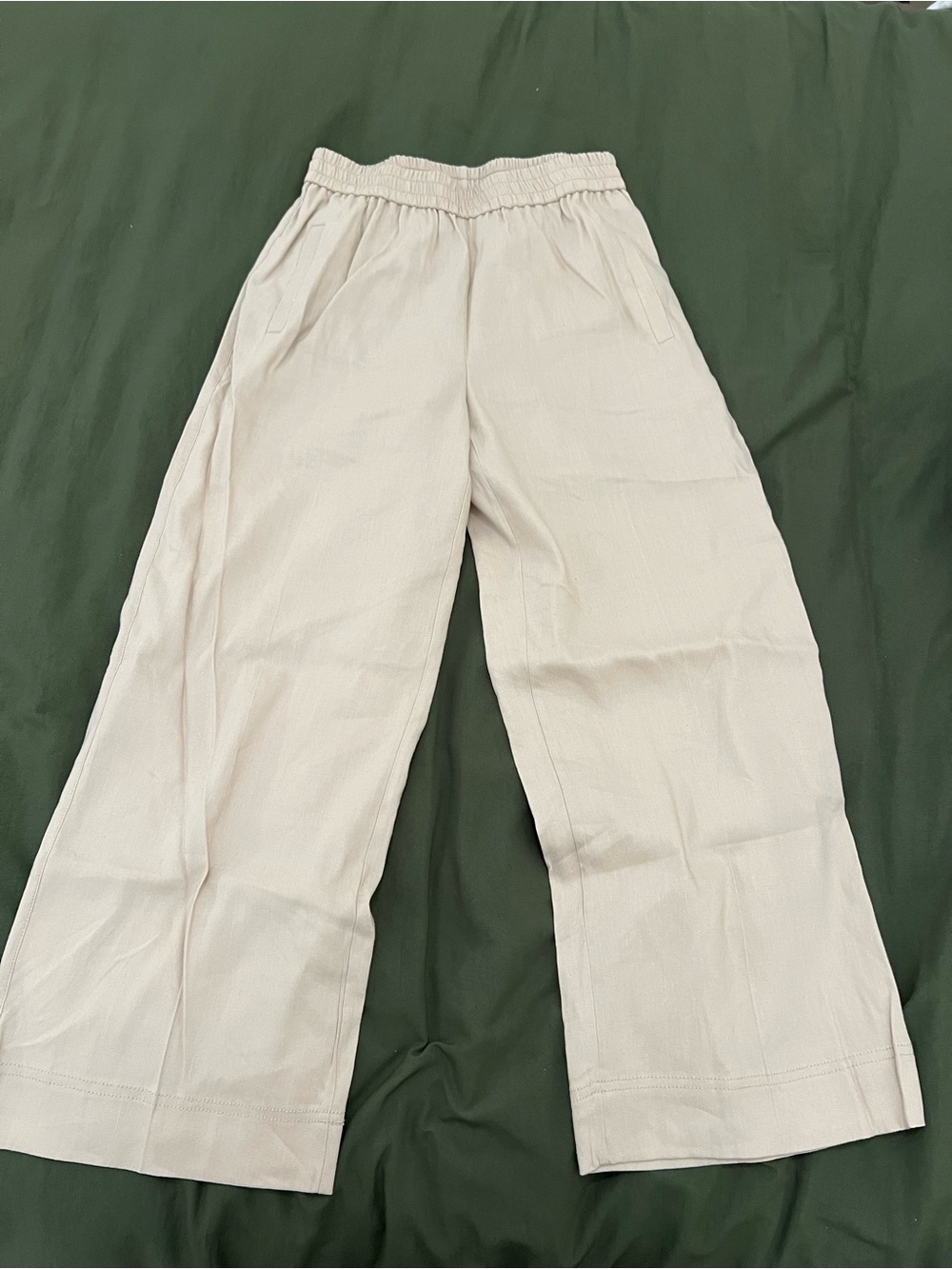 Linen blend pants